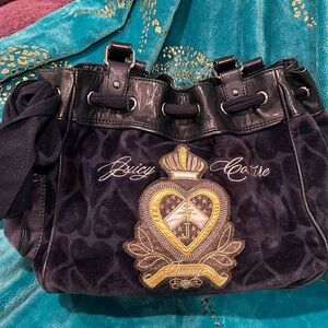 Juicy Couture Navy and Gold Vintage Bag